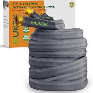 2024 Upgraded Non-Expanding Garden Hose 50ft,Flexible Ultra-Light Water Hose, Burst-Resistant, Lead-Free, Anti-Kink, High-Pressure, Ideal for All-Season Use