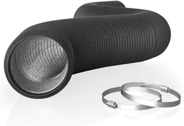 AC Infinity Flexible 4-Inch Aluminum Ducting, Heavy-Duty Four-Layer Protection, 8-Feet Long for Heating Cooling Ventilation and Exhaust