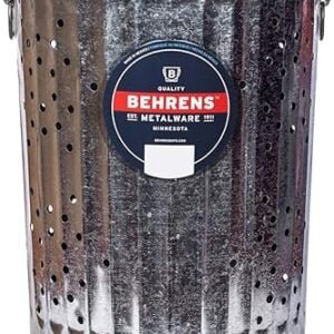 Behrens BEHRENS-RB20 Composter Steel Trash Can for Garden and Yard Waste Hot-Dipped, 20-Gallon, Silver