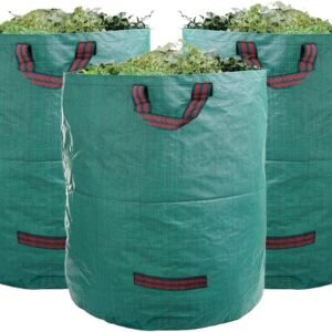 CAMPFIRE 3 Pack 72gallon Garden Waste Bags (H30, D26 Inches) With Handles, Heavy Duty Leaf Bags, Reusable Lawn Garden Bags And Yard Waste Bags, Suitable For Leaf Collectors