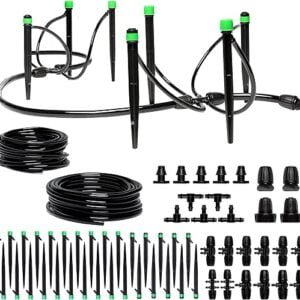 CARPATHEN Drip Irrigation System - Adjustable Premium Irrigation System for Garden, Raised Beds - Complete Drip Irrigation Kit with Drip Emitters, 5/16" and 1/4" Irrigation...