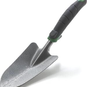 Edward Tools Garden Trowel - Heavy Duty Carbon Steel Garden Hand Shovel with Ergonomic Grip - Stronger Than Stainless Steel - Depth Marker Measurements for More consistent Planting