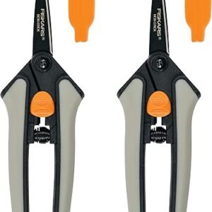 Fiskars Non-stick Softgrip Micro-Tip Pruning Snip, 2 Pack