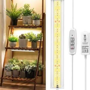 FOXGARDEN® Grow Light, Full Spectrum Plant Light Strip for Indoor Plants, 96 LED Bright Grow Lamp with Auto On/Off Timer 4/8/12H, 4 Dimmable Brightness