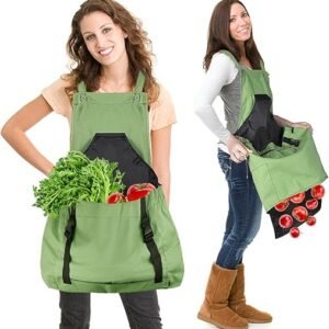 Gardening Apron with Pockets,Gardening Apron for Harvesting Gardening Weeding,Home Cleaning,Waterproof and Adjustable,for Mother's Day Gift