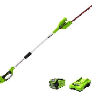 Greenworks 40V 20" Cordless Pole Hedge Trimmer, 2.0Ah Battery and Charger Included