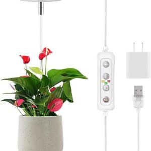 Grow Lights for Indoor Plants, Romsto LED Full Spectrum Plant Light for Indoor Plants, Height Adjustable Grow Light with 10 Dimmable Brightness, 8/12/16H On/Off Timer, Ideal for...