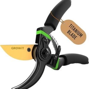 GrowIt 8.5" Professional Titanium Bypass Pruning Shears (T13)- Super Sharp Premium Garden Shears, Pruning Shears For Gardening, Garden Hedge Clippers Handheld Pruners - Garden...