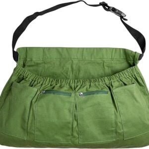 Harvest Apron for Garden Vegetable-Adjustable Harvest Picking Apron with 4 Pockets for Gardeners Pick Fruit Weeding