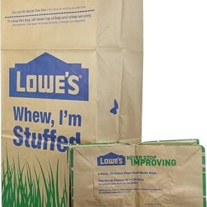 Lowe's 30 Gallon Heavy Duty Brown Paper Lawn and Refuse Bags for Home and Garden (10 Count), Large (LOWESLL)