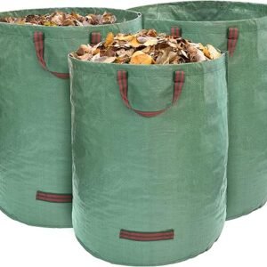 MEKKAPRO Big Gulp Lawn Bags, 3-Pack 72 gallons Heavy Duty Lawn and Leaf Bags with Reinforced Handles, Reusable Yard Waste Bags, Garden Waste Bag, Garden Bags for Debris, Yard...