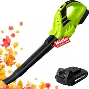 Mueller UltraStorm Cordless Leaf Blower, 140 MPH 20 V Powerful Motor, Electric Leaf Blower for Lawn Care, Battery Powered Leaf Blower for Snow Blowing High Capacity Battery &...