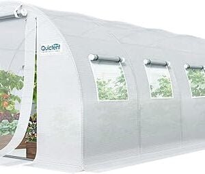 Quictent Premium 25x10x6.6FT Upgraded Greenhouse for Outdoors, Multipurpose Garden Plant with Enhanced Heavy Duty Frame Portable Hoop House, 10 Ventilated Screen Window & 2...