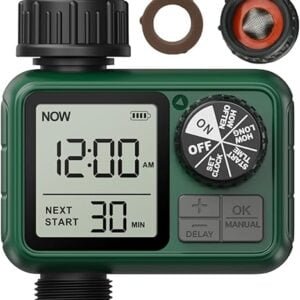 Sprinkler Timer, XinFuture Water Timer, Programmable Garden Hose Timer with Rain Delay, Manual& Automatic Watering System, Waterproof Digital Irrigation Timer Watering Lawn...