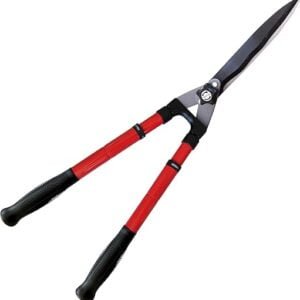 TABOR TOOLS B212A Telescopic Hedge Shears with Wavy Blade and Extendable Steel Handles. Extendable Manual Hedge Clippers for Trimming Borders, Boxwood, and Tall Bushes.