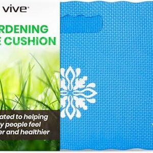 Vive Extra Thick Kneeling Pad for Gardening - Firm Waterproof Knee Mat for Work, Cleaning, Bathing Baby, or Hard Wood Floors - Foam Kneeler for Yoga, Exercise - Great Garden...